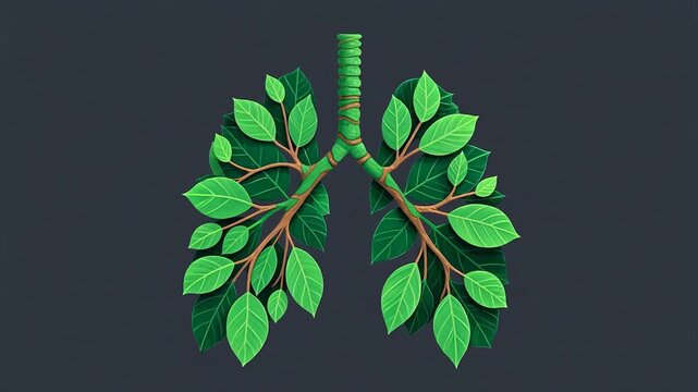 GreenLeafLungsonDarkBackground