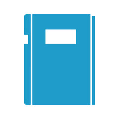 Simple blue notebook icon