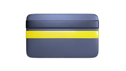 Dark Gray Rectangular Box with Yellow Band
