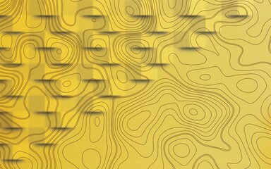 Abstract gold seamless floral pattern background with elegant waves and vintage line art design