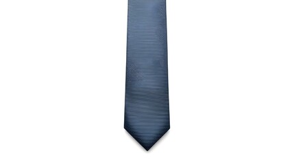 Blue necktie isolated on white background, classic formal menswear accessory for office, business meetings, and professional use.