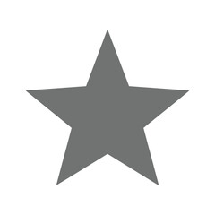 Fototapeta premium Simple gray star icon on white background
