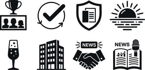 set of different business