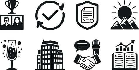 set of vector icons of different styles