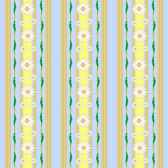 vector seamless pattern with flowers