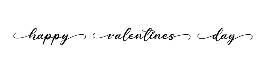 Valentines Day handwritten lettering design. Holiday calligraphy text for postcard, poster, banner design element. Happy Valentines Day handwritten lettering.