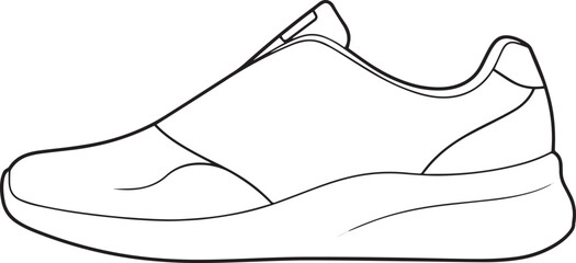 Fototapeta premium silhouette of clean vector of AstraWalk Form Shoes isolated on white background