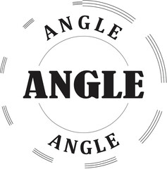 Angle Stamp Emblem &ndash; Geometric Typography Vector Badge Design