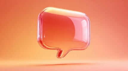 Bright speech bubble design on a smooth gradient background for communication and expression in digital media