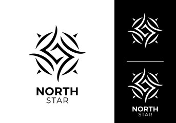 simple abstract compass logo design concept