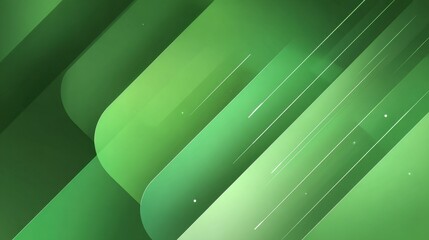 Green abstract shapes with diagonal lines in a vibrant pattern across the background during daytime