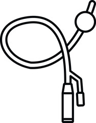 Foley catheter line art icon representing hospital medical treatment