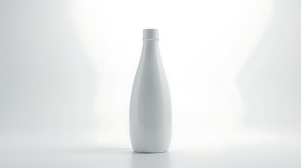 Premium Minimalist Product Photography with Smooth Bottle Silhouette on Soft Gradient Background