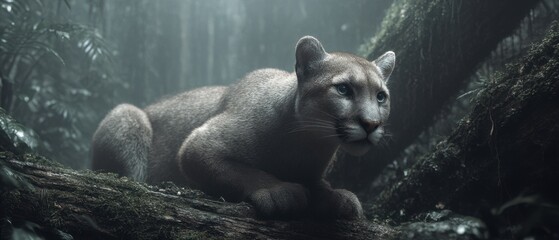 Exotic animal relaxing in dense jungle wildlife photography lush environment mystical viewpoint nature concept for seo impact