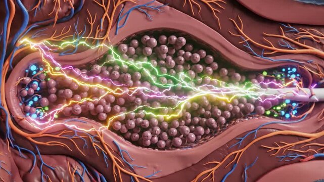 Retina and Optic Nerve Signal Transmission Inside Human Eye 3D Illustration