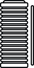 Corrugated pipe icon for construction, engineering, and plumbing needs