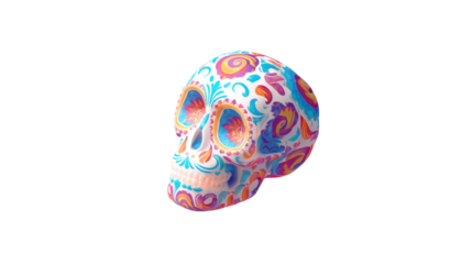 Colorful Skull Illustration
