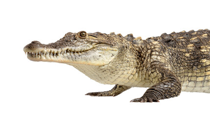 Fototapeta premium Crocodile isolated on transparent background.