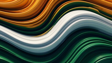 India republic day celebrations with saffron white green tricolor waves