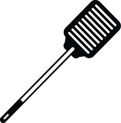 Slotted spatula tool for kitchen and barbecue preparations © anatolir