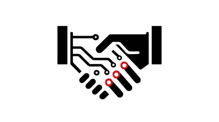 Digital Handshake Icon