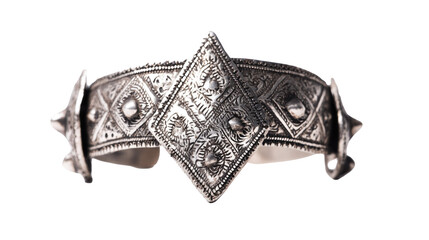 Detailed Silver Bracelet