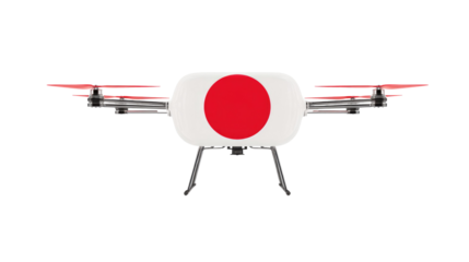 Drone with Japanese flag