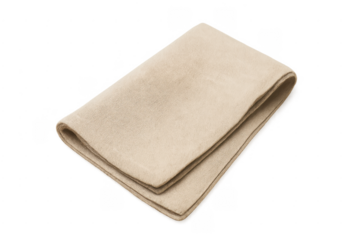 Folded beige cotton fabric cloth towel