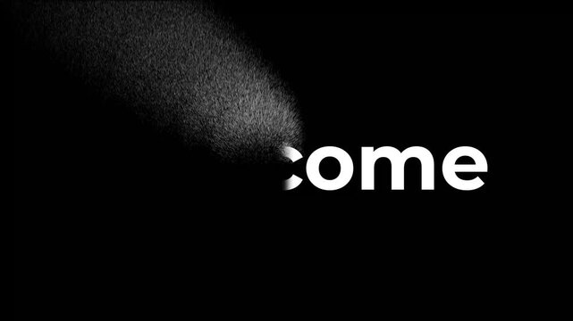 wellcome animation text