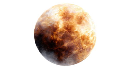 Fiery Planet with Smoke