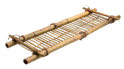 Handmade Bamboo Shelf on White