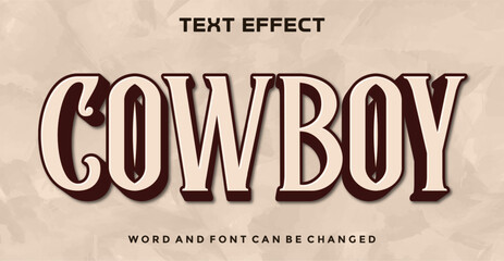 Cowboy editable text effect