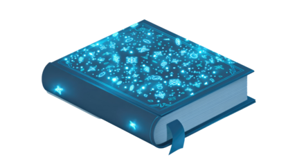 Magic Book with Glowing Symbols