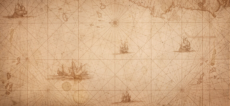 Old vintage wide background paper, rough texture for design paper background. Brown color paper.