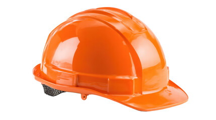 Fototapeta premium Orange Hard Hat on White