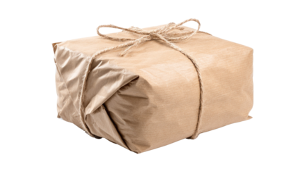 Parcel Wrapped in Brown Paper