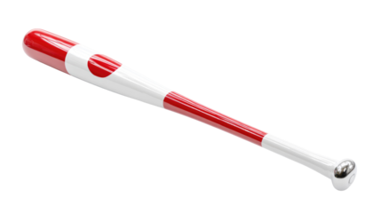 Red and White Baseball Bat