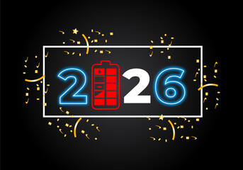 Happy new year 2026. texture 2026 with Scales of vector concept with black gradient background