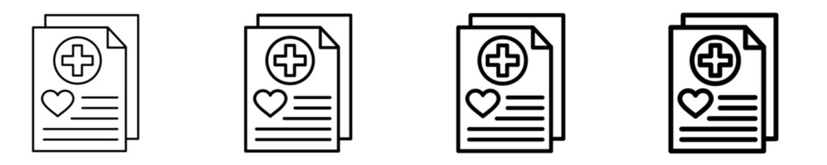 Obraz premium Health Report Icon Set Different Style Collection 