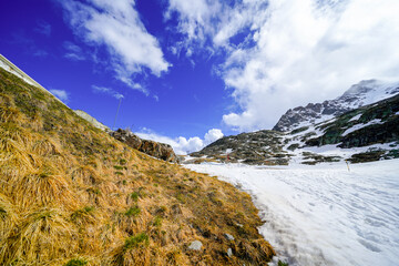 Nature at the M&ouml;lltal Glacier. Landscape in the mountains of Carinthia.