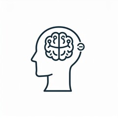 Creative brainstorming concept with lightbulb and brain illustration on white background