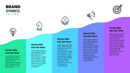 Infographic template. Growing chart with 5 steps