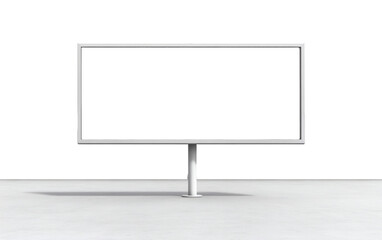 Fototapeta premium Modern blank digital billboard on a sleek stand, perfect for advertising and marketing campaigns in urban landscapes.
