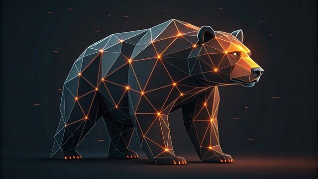 A digital illustration of a wolf-like creature with glowing eyes, standing in a foggy forest.