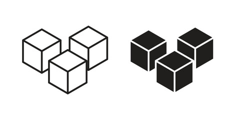 Obraz premium Ice icons Vector Symbol Design Illustration - for app or web. color editable