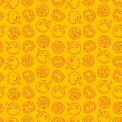 doodle tomato pattern Background. tomato doodle pattern background. seamless pattern tomato background.