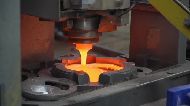 hot lava pouring machine