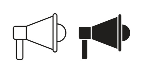 Megaphone icons Vector Symbol Design Illustration - for app or web. color editable