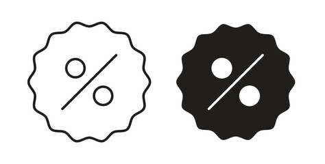 Percentage icons Vector Symbol Design Illustration - for app or web. color editable