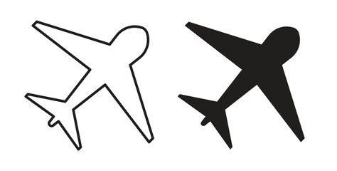 Plane icons Vector Symbol Design Illustration - for app or web. color editable